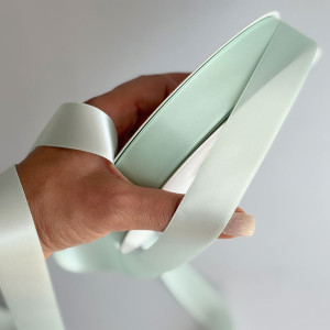 Лента атлас Ding Xin 2.5 см * 90 м - #0510 Морозная Мята. Photo 2